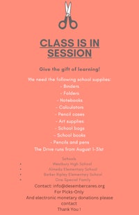 class is in session flyer